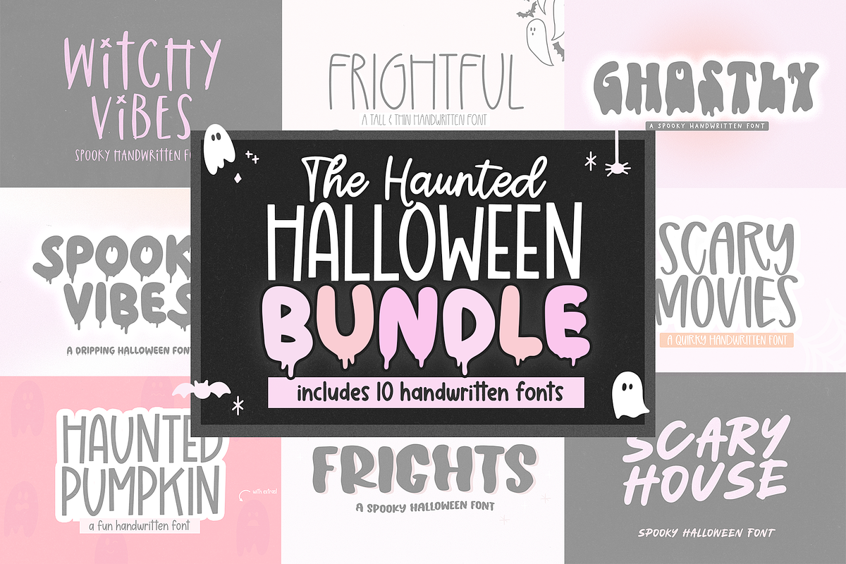 Halloween Font Bundle | Spooky Fonts, a Font by KA Designs (Photo 1 of 39)