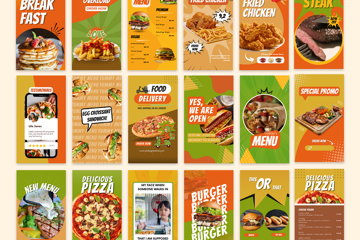 Food Instagram Templates for Canva, a Social Media Template by Sakura Digitals (Photo 7 of 8)