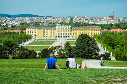 tourist people relaxing on grass, a Person Photo by New York Art Store