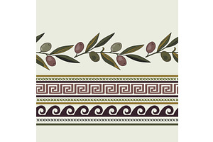 Seamless pattern with olives, an Illustration by Toltemara