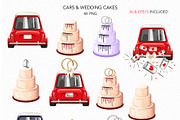 WEDDING DAY CLIPART, a Decorative Illustration by Serghei Caraulan (Thumbnail 7 of 8)