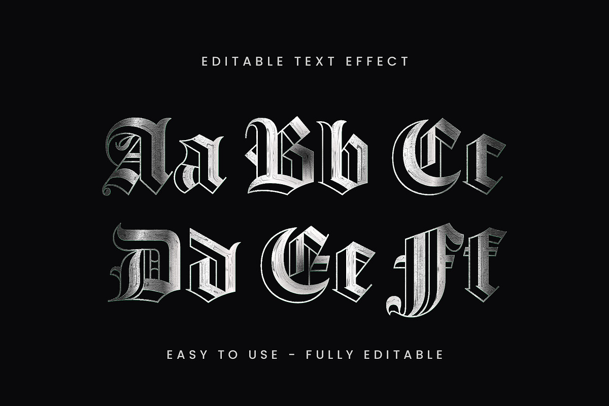 Gothic Metal Text Effect preview 3