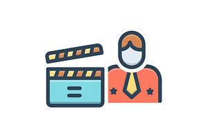Casting movie color icon, a Duotone Icon by Creative priyanka