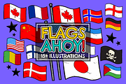 Flags Ahoy Vector Pack, an Illustration by Vectory by BSC (Thumbnail 1 of 3)