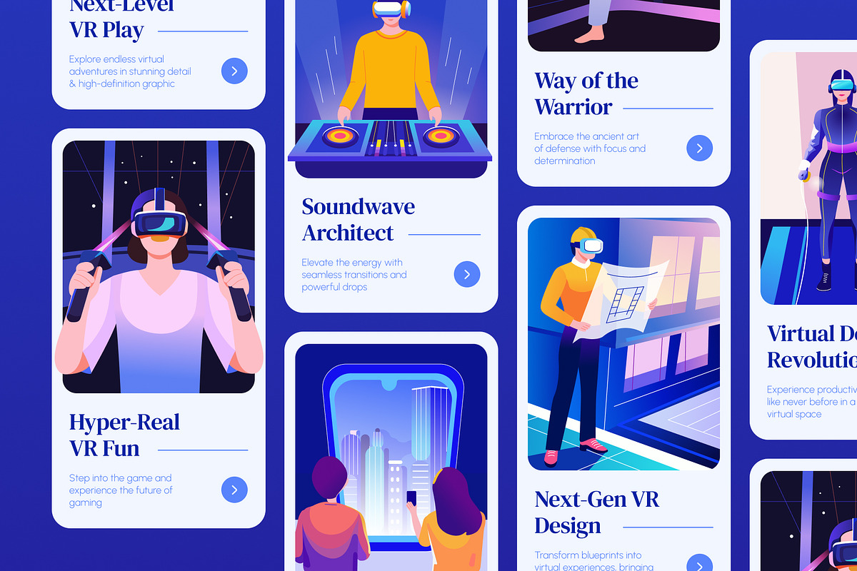AR and VR Technology Art Set, a Technology Illustration by Brickclay (Photo 4 of 9)