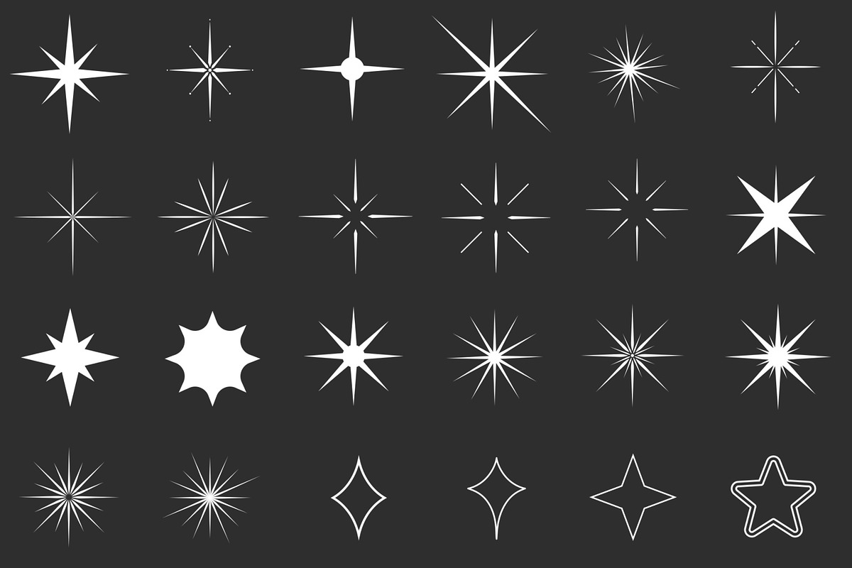 Stars & Sparkles Procreate Stamps, a Brush Add-On by aivos (Photo 3 of 8)