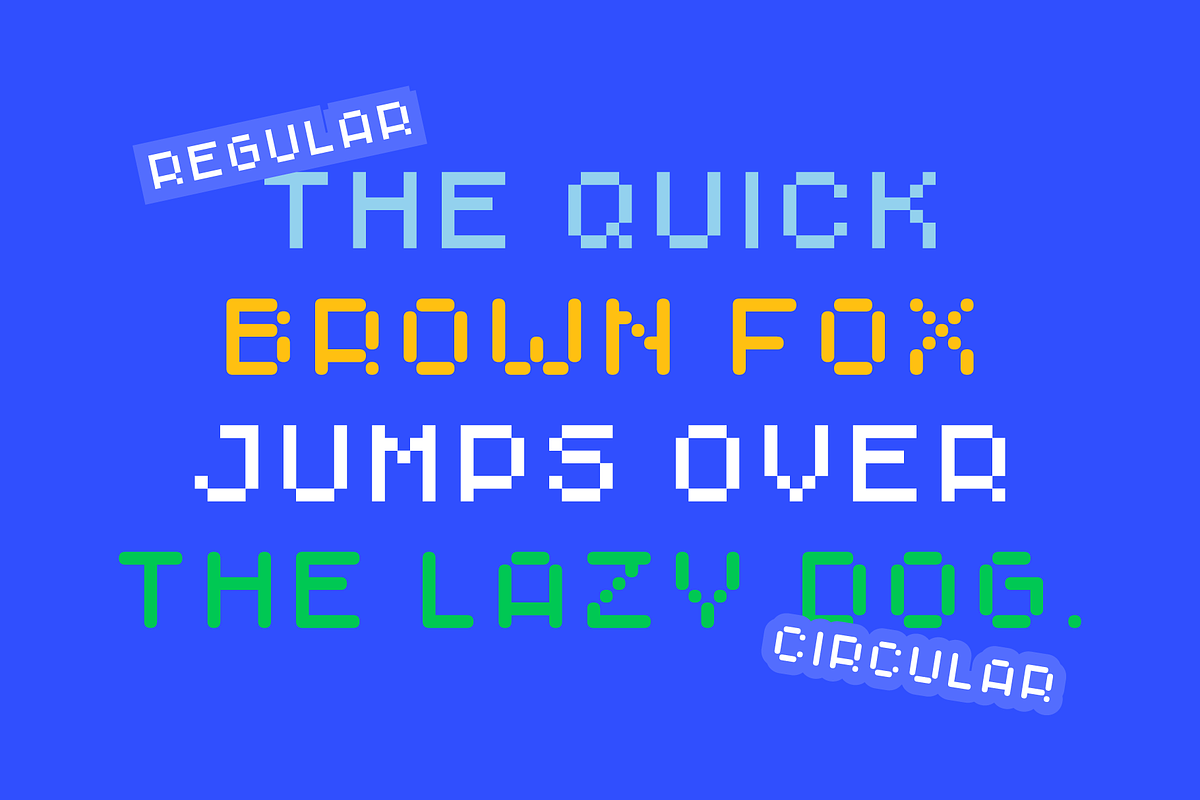 Monopix Pixel Typeface (12 Fonts), a Sans Serif Font by alpercakici (Photo 5 of 11)