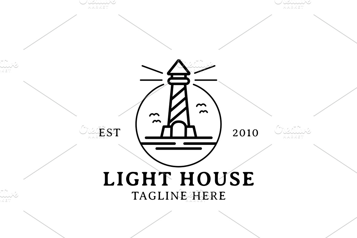 Lighthouse Logo Design Inspiration, a Branding & Logo Template by AlvinStd