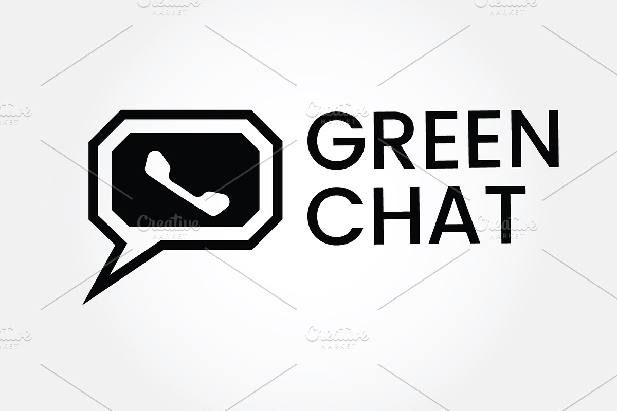 Green Chat - Messenger App Logo, a Branding & Logo Template by Creattlle (Photo 2 of 4)