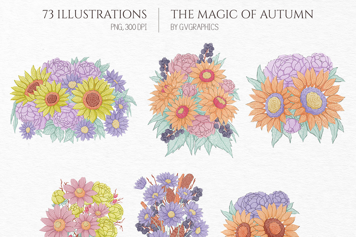 The Magic of Autumn Collection, a Seasonal Illustration by GVGraphics (Photo 4 of 13)