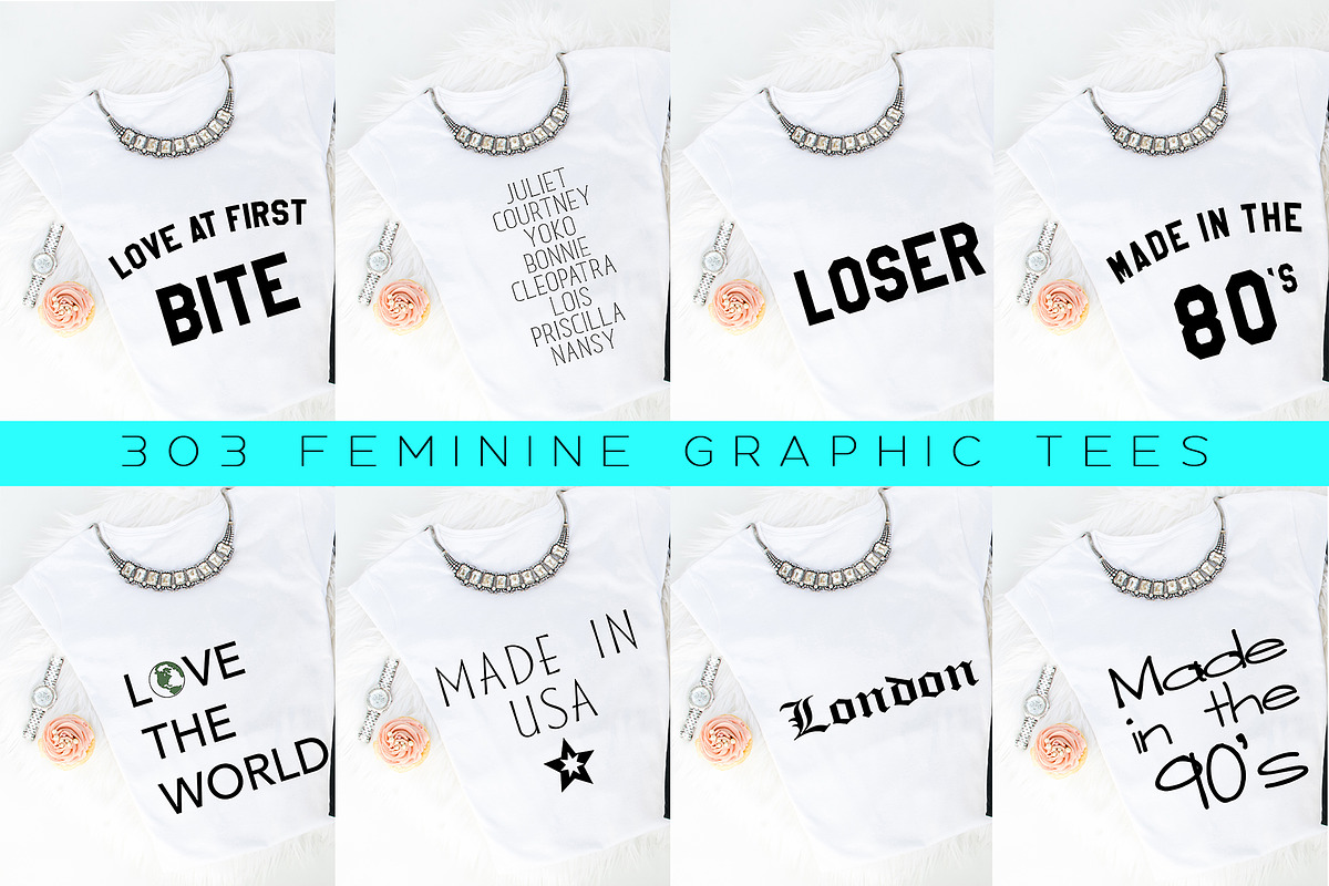 Big Bundle-Feminine Graphic Tees, a Background Graphic by iloladesign (Photo 21 of 36)