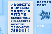 NOTRES Geometric Cutout Display Font, a Sans Serif Font by Volf Mockups (Thumbnail 6 of 9)