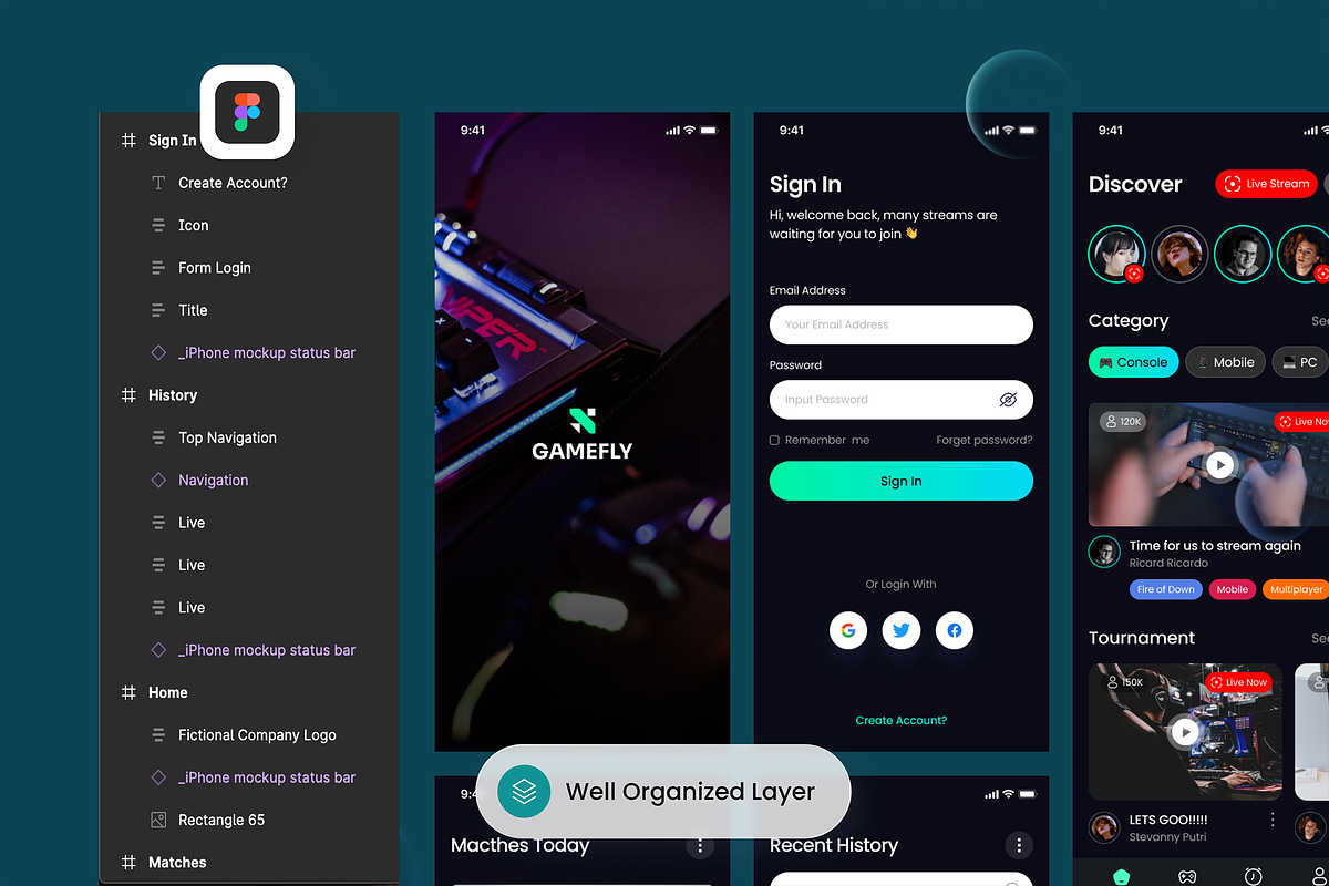 Gamefly - Game Streaming Mobile, an App Template by SLAB! Design