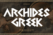 Archides- Ancient Greek Display Font, a Sans Serif Font by Pekotype (Thumbnail 1 of 15)