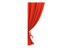 Red curtains realistic, an Object Illustration by Things for designers