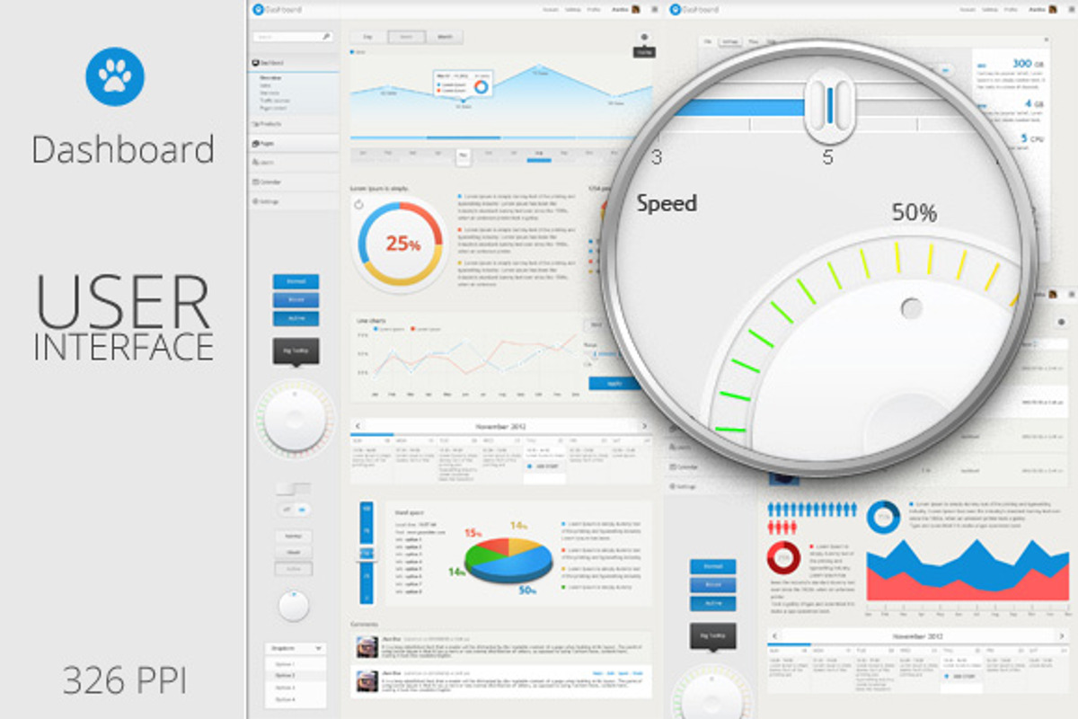 Dashboard - User Interface Template, a Websites & App Template by Florin Constantin (Photo 1 of 5)