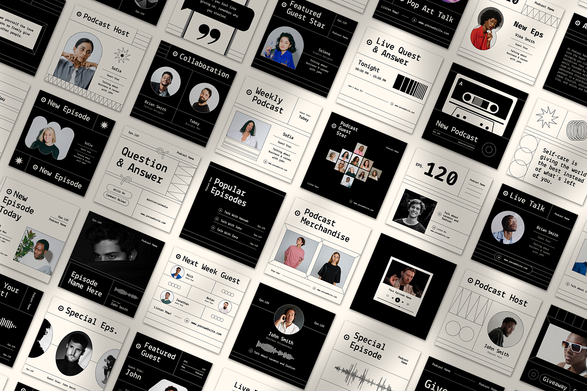 120 Podcast Instagram Template, a Social Media Template by Branding Victory STD (Photo 3 of 10)