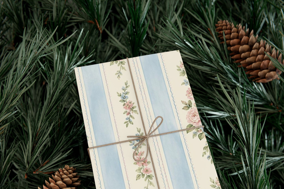 Watercolor Grandmillennial Pattern, a Pattern Graphic by elfy creative (Photo 5 of 5)
