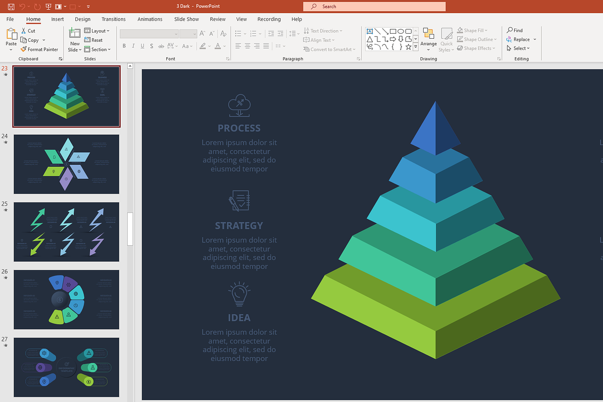 Professional Presentation Template, a Presentation Template by Infographics project (Photo 10 of 12)