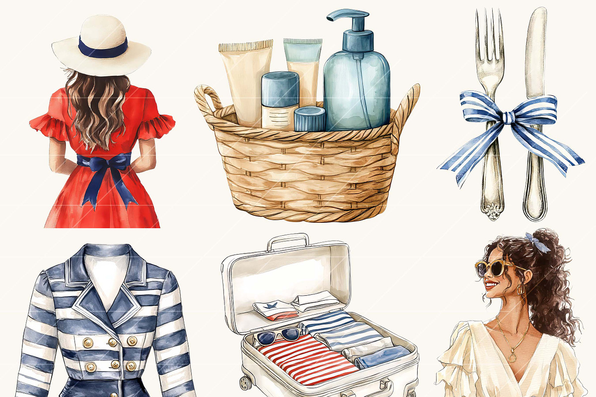 Watercolor Coastal Summer, a Seasonal Illustration by Design Scotch (Photo 6 of 8)