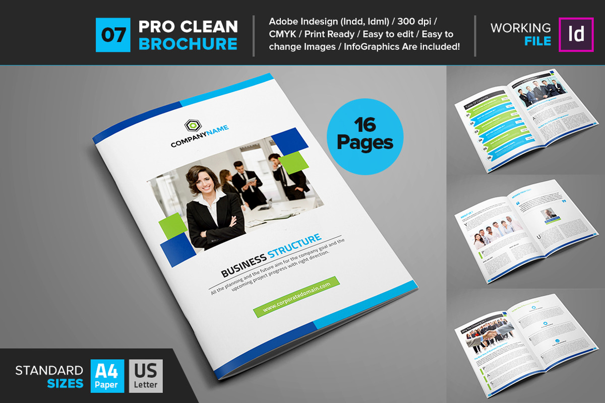 Clean Brochure Template 07, a Brochure Template by Layout Design