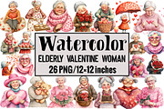 Elderly Valentine Woman Clipart, an Illustration by Design Market (Thumbnail 1 of 3)