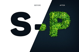 Leaf Text Effect Photoshop Action