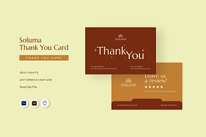 Soluma - Thank You Card, a Print Template by Fannan Studio