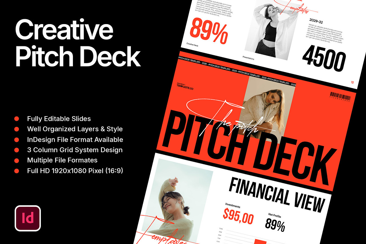 Creative Pitch Deck Presentation, a Presentation Template by Templeste (Photo 3 of 8)