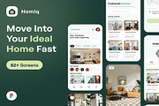 Homiq - Find Your Ideal Home Fast, an UI Kit Template by Creative Perspective (Thumbnail 1 of 6)