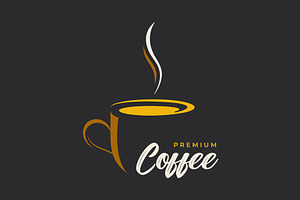 Coffee Cup Logo With Premium Classy