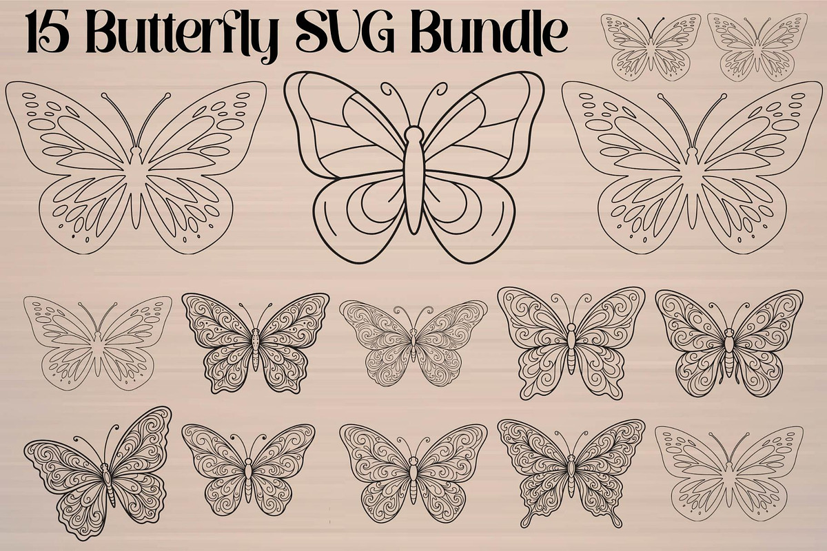 Ornamental Butterfly SVG Bundle, an Object Graphic by Gfx_Store (Photo 16 of 16)