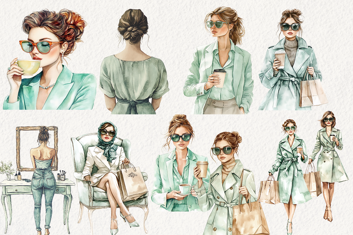 Fancy Shopping Boutique Clipart, an Illustration by NadiaTheronArt (Photo 3 of 4)