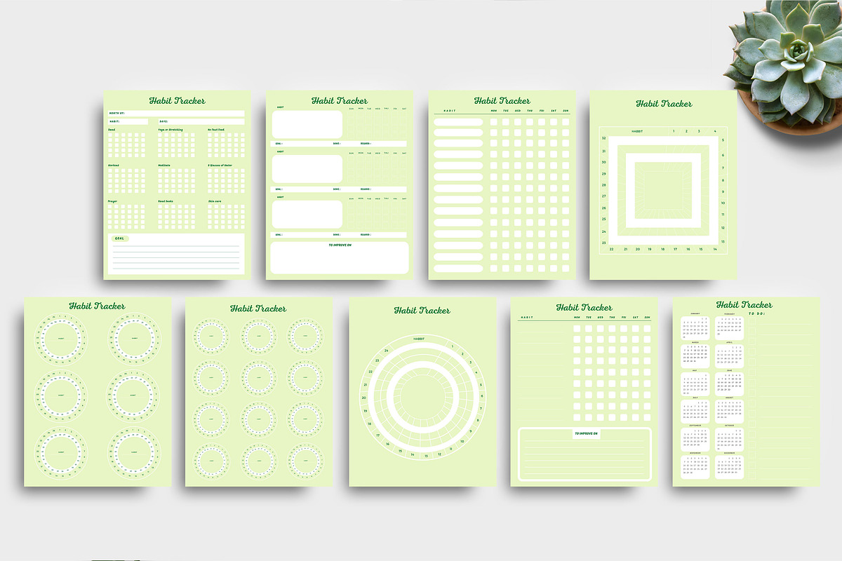 Habit Tracker Bundle, a Stationery Template by Ultimate Template Shop (Photo 5 of 5)