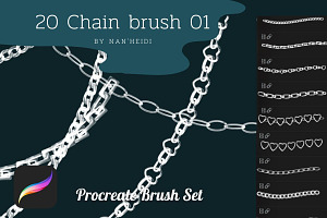 20 Chain Procreate Brushes