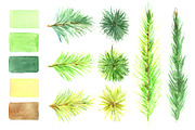 Christmas watercolor set, an Illustration by Art Watercolor (Thumbnail 4 of 7)