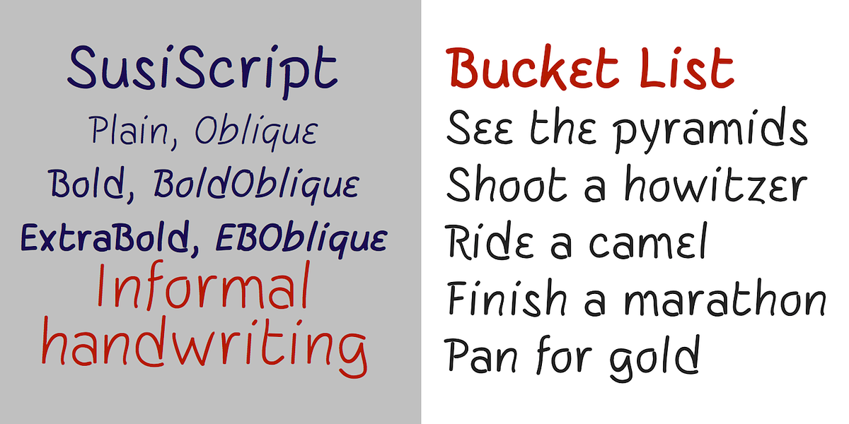 SusiScript, a Handwritten Font by Ingrimayne Type (Photo 2 of 9)