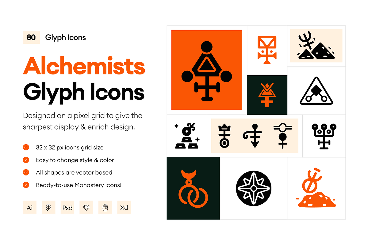Alchemists Icons, a Solid Icon by Prosymbols (Photo 1 of 6)