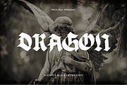 Dragon - Blackletter Font, a Blackletter Font by Masyafi Studio (Thumbnail 1 of 6)