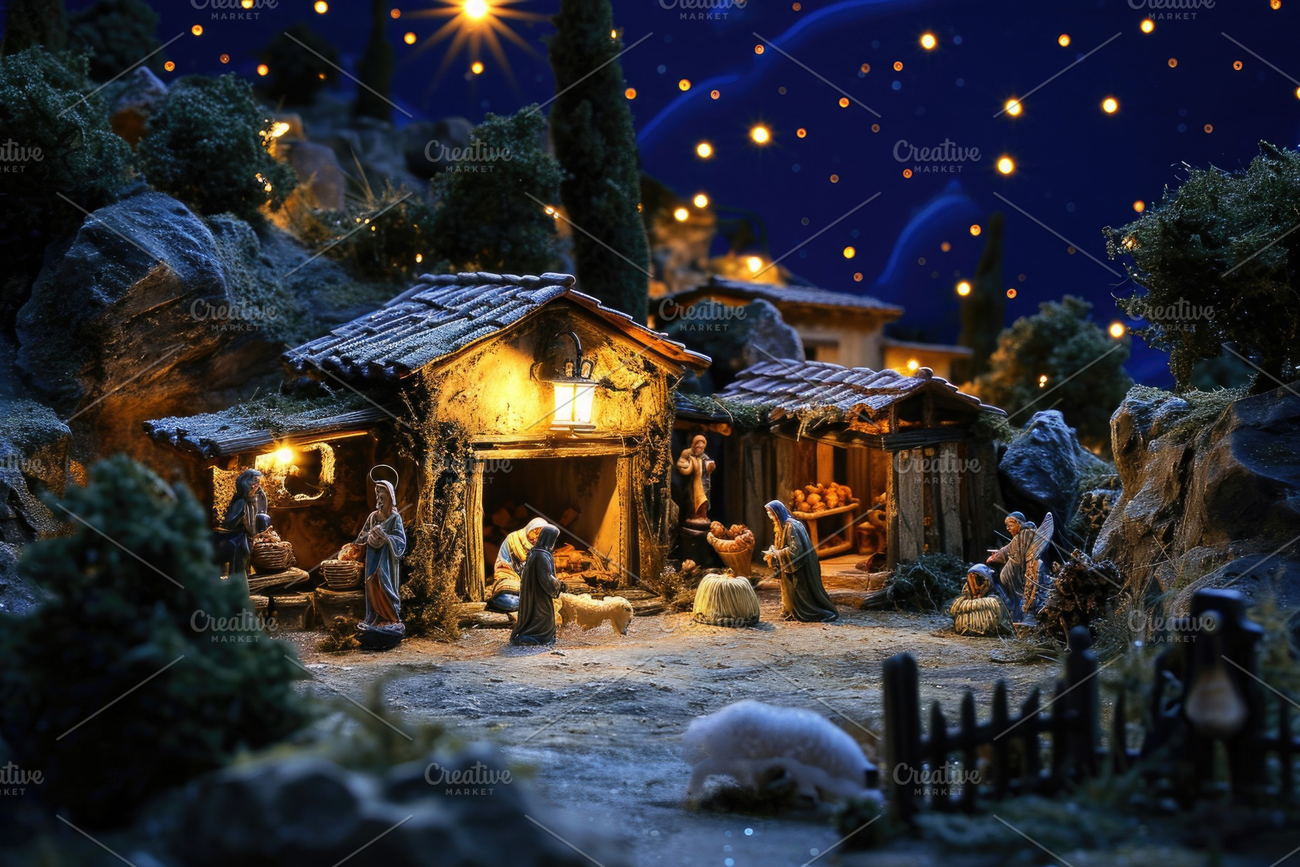 Nativity Scene, A Simple Manger Scen, a Photo by Iftikhar Alam
