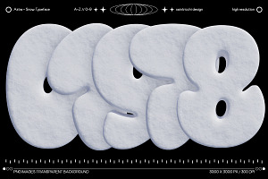 Astra - Snowy 3D PNG Letters