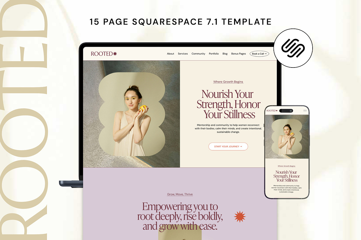 Rooted Squarespace 7.1 Template, a Squarespace Template by Studio Heythere (Photo 1 of 8)