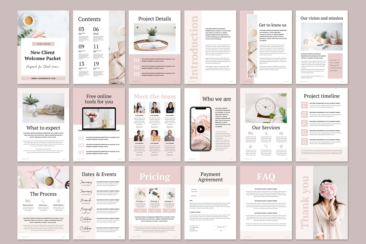 Client Welcome Packet Template Canva, a Brochure Template by DeeBeeDesign (Photo 9 of 10)