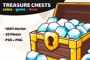 Coins, Gems & Lives - Chest Icons, an Illustration by wowu (Thumbnail 1 of 3)