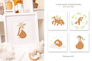 Miss FOX clipart & seamless patterns, an Animal Illustration by polikarpovaart (Thumbnail 3 of 9)