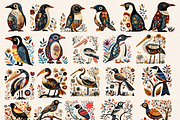 Australian Bird Clipart Folk Art PNG, an Animal Illustration by Daring Digies (Thumbnail 4 of 10)