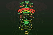 The Weed Abduction by Alien, an Object Illustration by Krizvector Artwork Shop (Thumbnail 1 of 2)