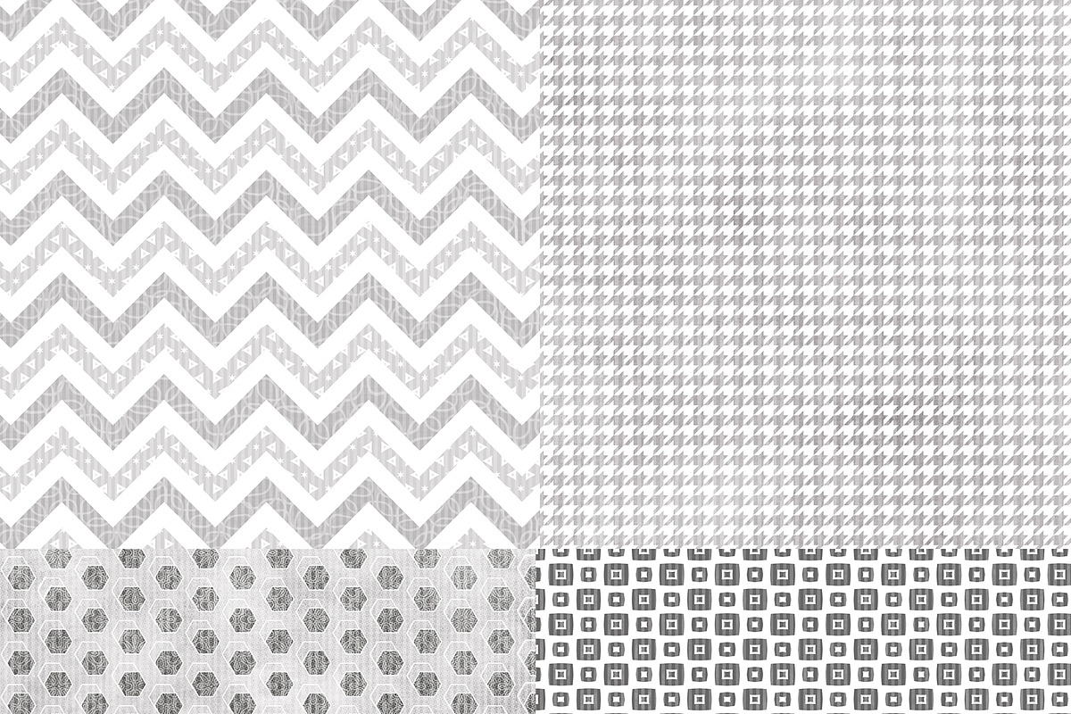 Wild About Grey Digital Paper Pack preview 3