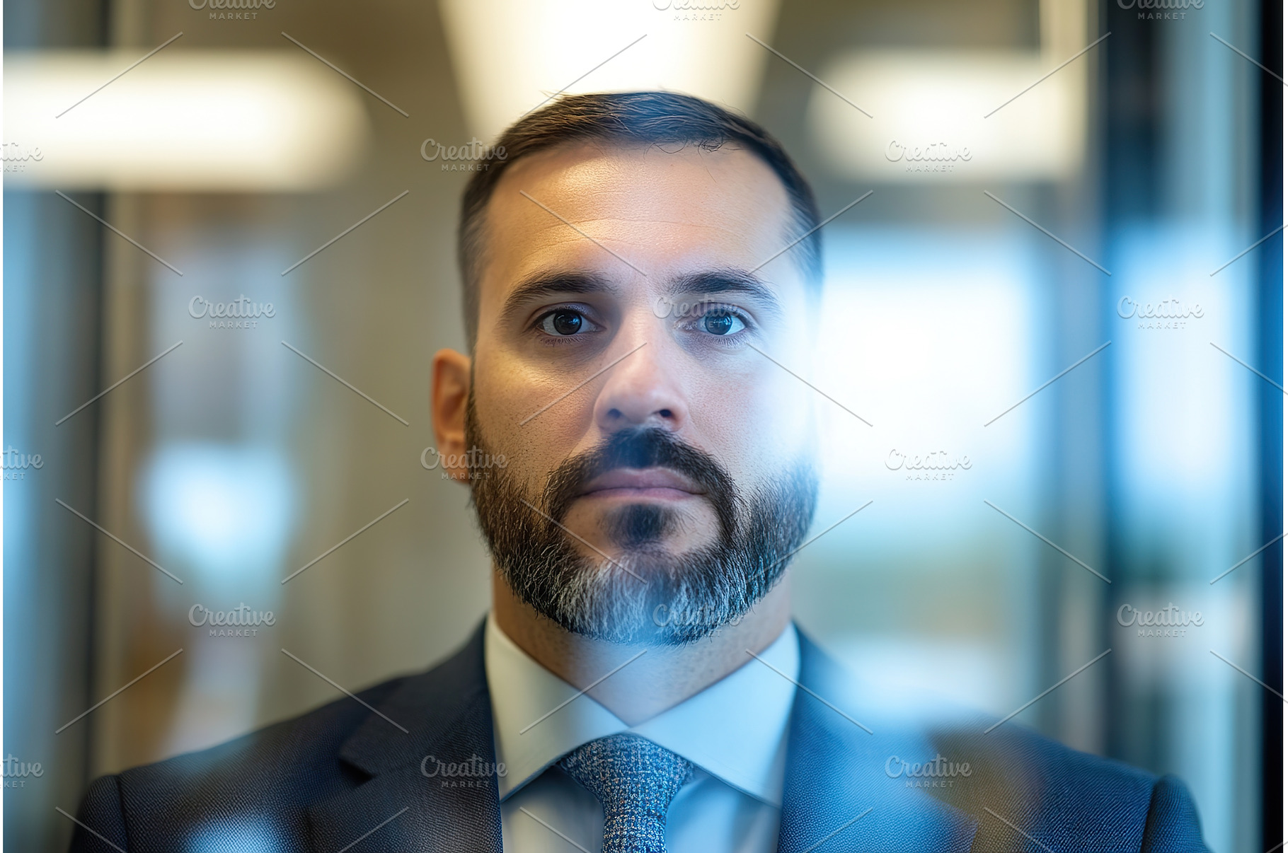 Confident Spanish Businessman Gaze, a Person Photo by Lermont51