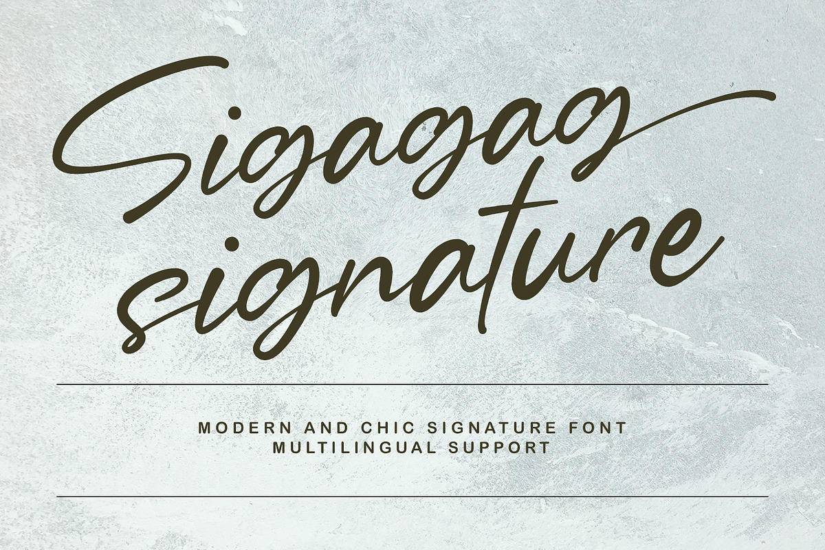 Sigagag Signature Display Font, a Script Font by Maulana Creative (Photo 1 of 7)